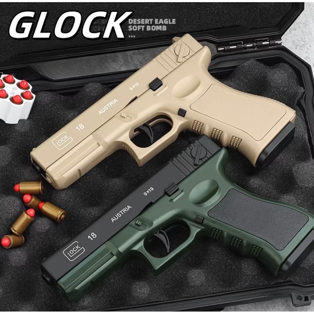 Mainan anak model glock semi auto tanpa kokang keren