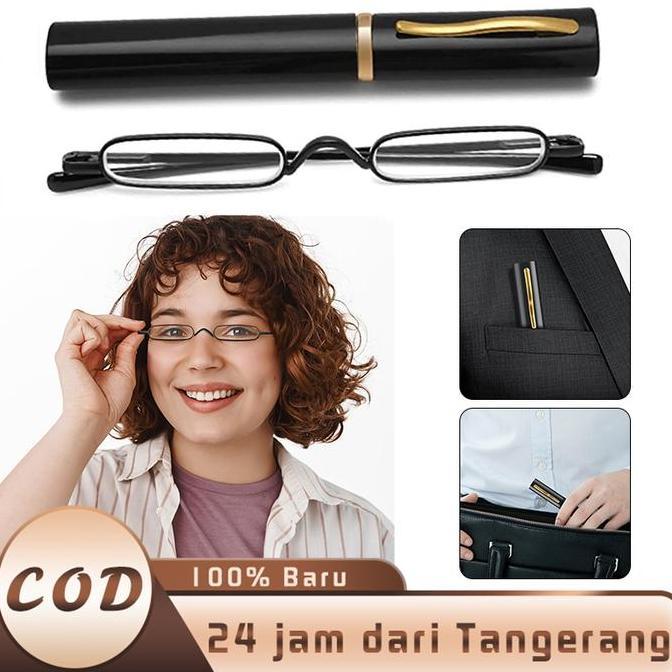 Bst Ready Mini Kacamata Baca Pulpen Engsel Pegas Kacamata Baca Hd Portabel Best Seller