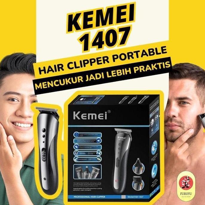 KEMEI 1407 Alat cukur rambut kemei KM 1407 professional hair clipper JSD
