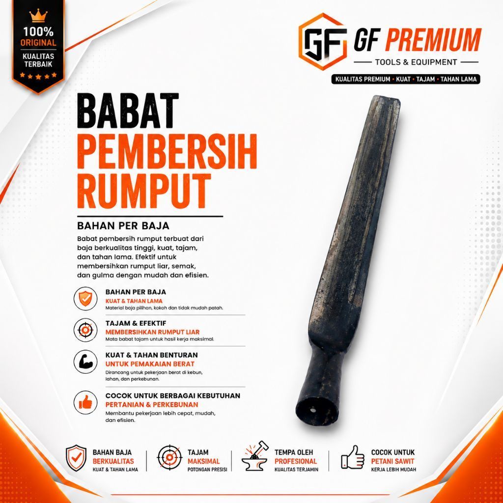 alat pembersih rumput babat medan / pisau pembersih rumput / babat medan