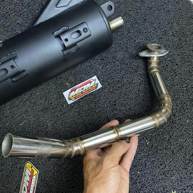 KNALPOT MDM KONDOMAN BEAT ESP / BEAT FI / BEAT KARBU / BEAT DELUXE / EMBLEM STENLIS LEHERAN 26-28MM