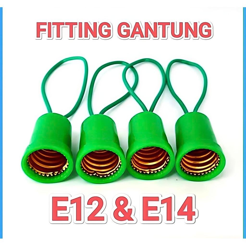 Fitting Gantung Bohlam Cabe E12/E14, Fitting Gantung Lampu Hias