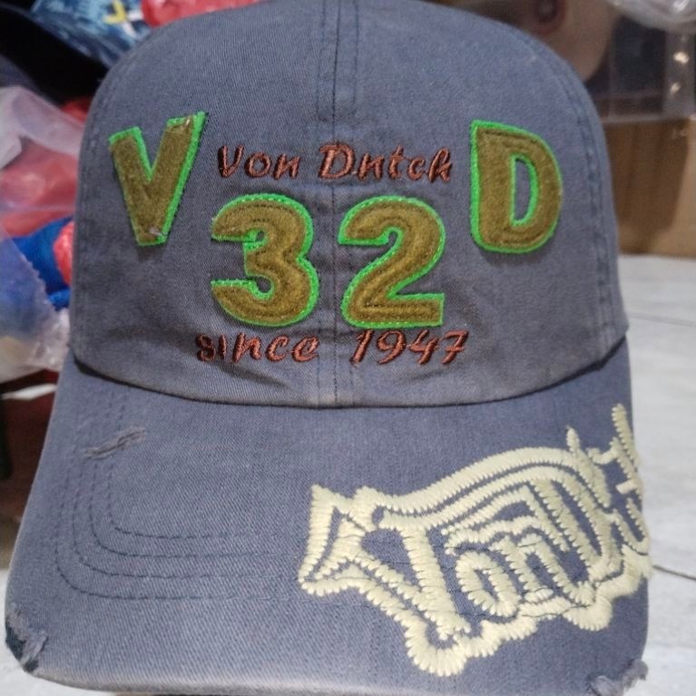 Topi Von Dutch Kustom Made Originals 32 Blue Strapback Second Original