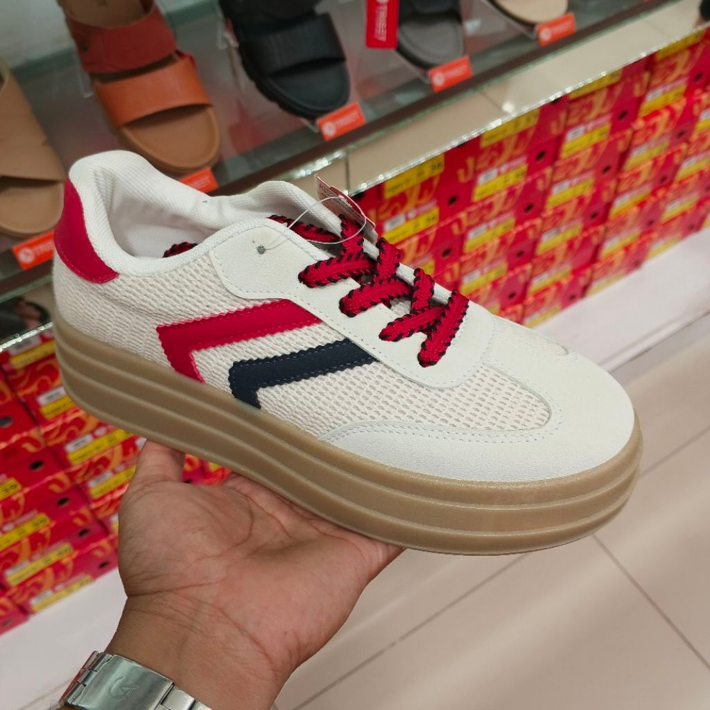 TRISET SEPATU KETS TALI CASUAL WANITA ORIGINAL