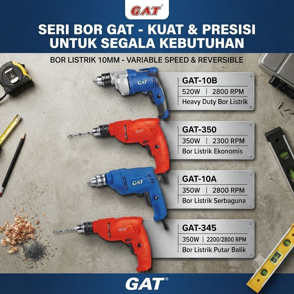 mesin bor listrik GAT murah kuat berkualitas / bor listrik GAT kuat berkualitas