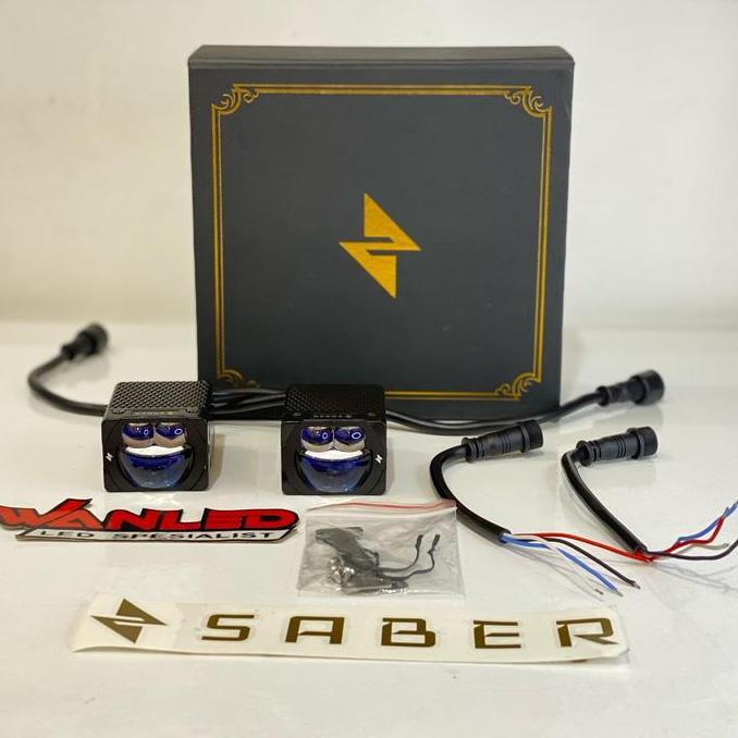 MINI PROJIE SABER SR1 EVO NEW MINI PROJIE LED PROJECTOR FOGLAMP LAMPU MOBIL