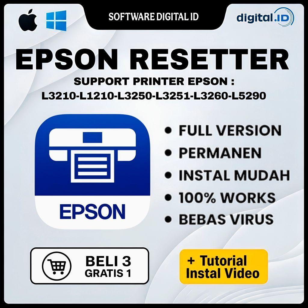Epson Resetter L3210-L5290 full version Lifetime Permanen Windows Tersedia Versi L3210 / L1210 / L32