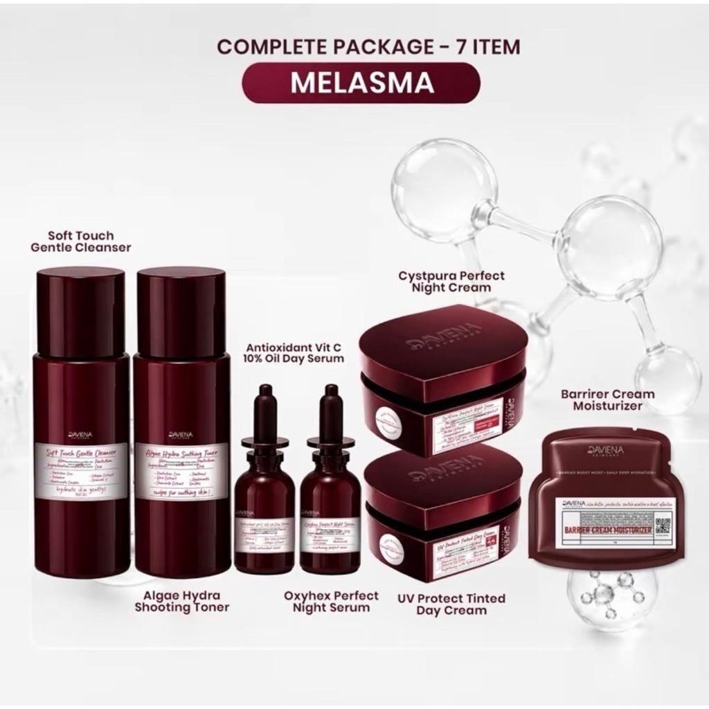 DAVIENA SKINCARE  BURGUNDY MELASMA SERIES
