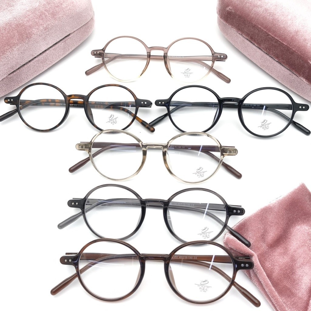 Frame/Kacamata BULAT kecil Unisex Size 45.19.140 Bahan Premium Elastis
