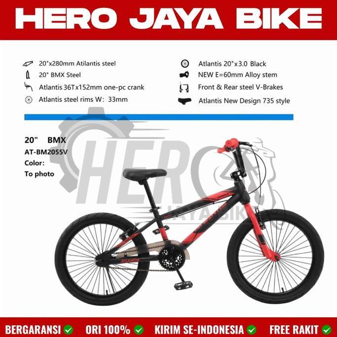 Sepeda Anak Laki BMX ATLANTIS RAPID 55 Ukuran 20Inch Ban Kecil