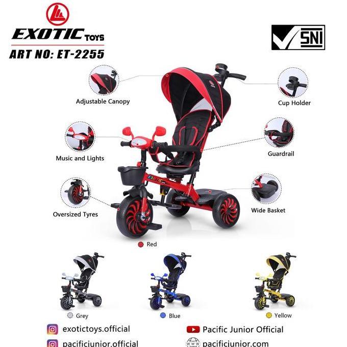 Sepeda Roda 3 anak balita Exotic ET 2255