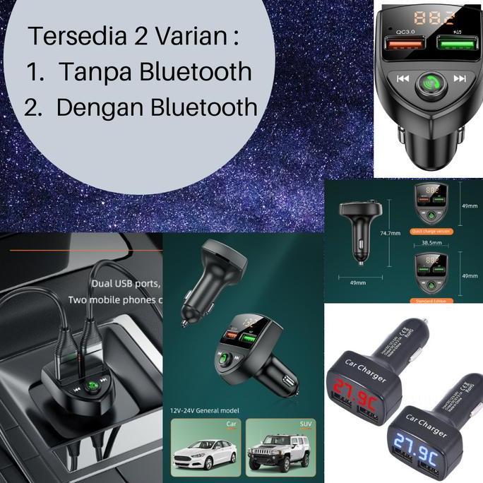 Wartley Car Charger, Voltmeter, AmpereMeter, Temperature, Charger mobil [AksesorisHp]