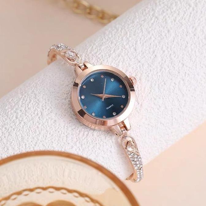 Elle- Jam Tangan Tali Serut Rantai Diamond Tches