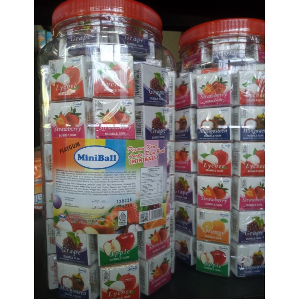 Permen karet MiniBall playgum 1 toples isi157pcs Diskon