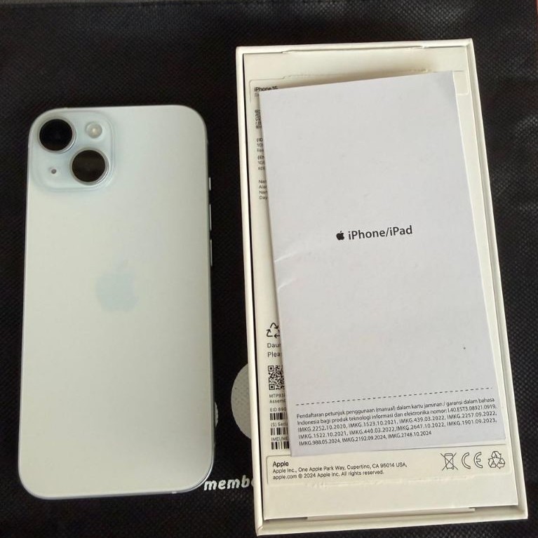 Dijual Milik Pribadi Original Second iBox Apple Iphone 15 BH 89% warna White Titanium 256 gb Istimew