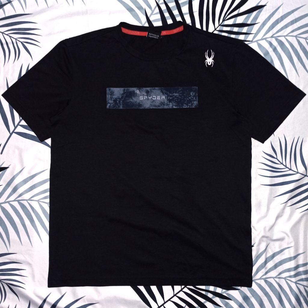 Kaos Jersey Spyder Logo Kotak, Size M (On Tag L)