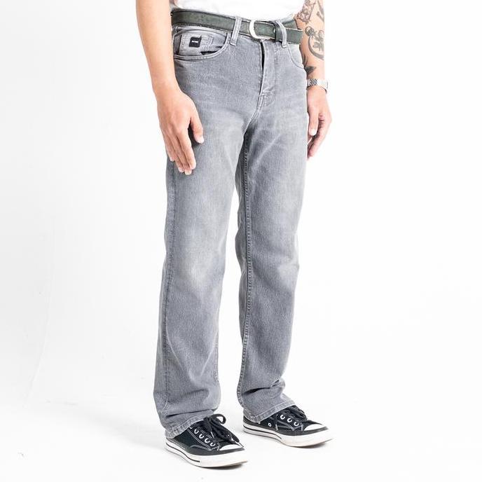 Rockmaker Celana Denim Regular Loose Ice Grey Jeans Nyaman
