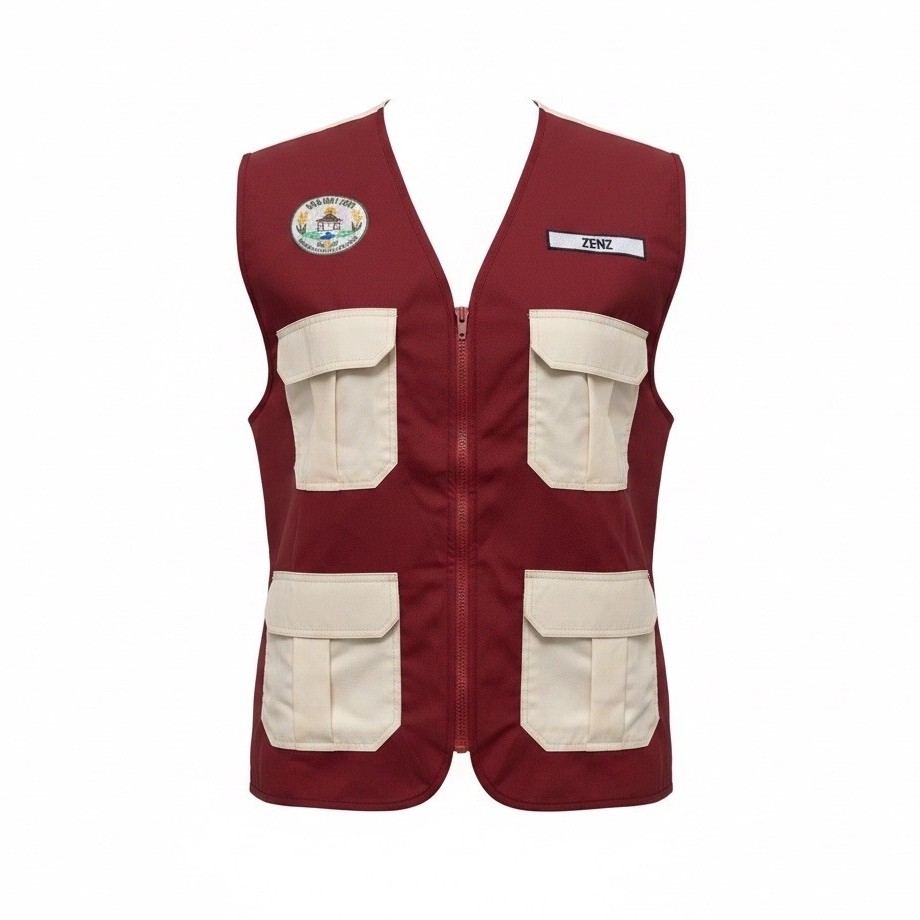 Vest Custom Bahan Drill / Ripstop / Parasut