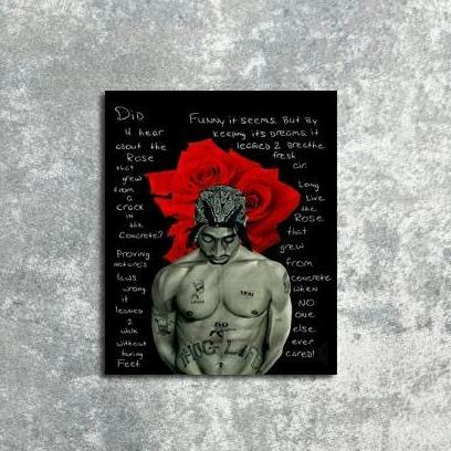 POSTER HIASAN DINDING TUPAC SHAKUR RAPPER ART FBBOOK