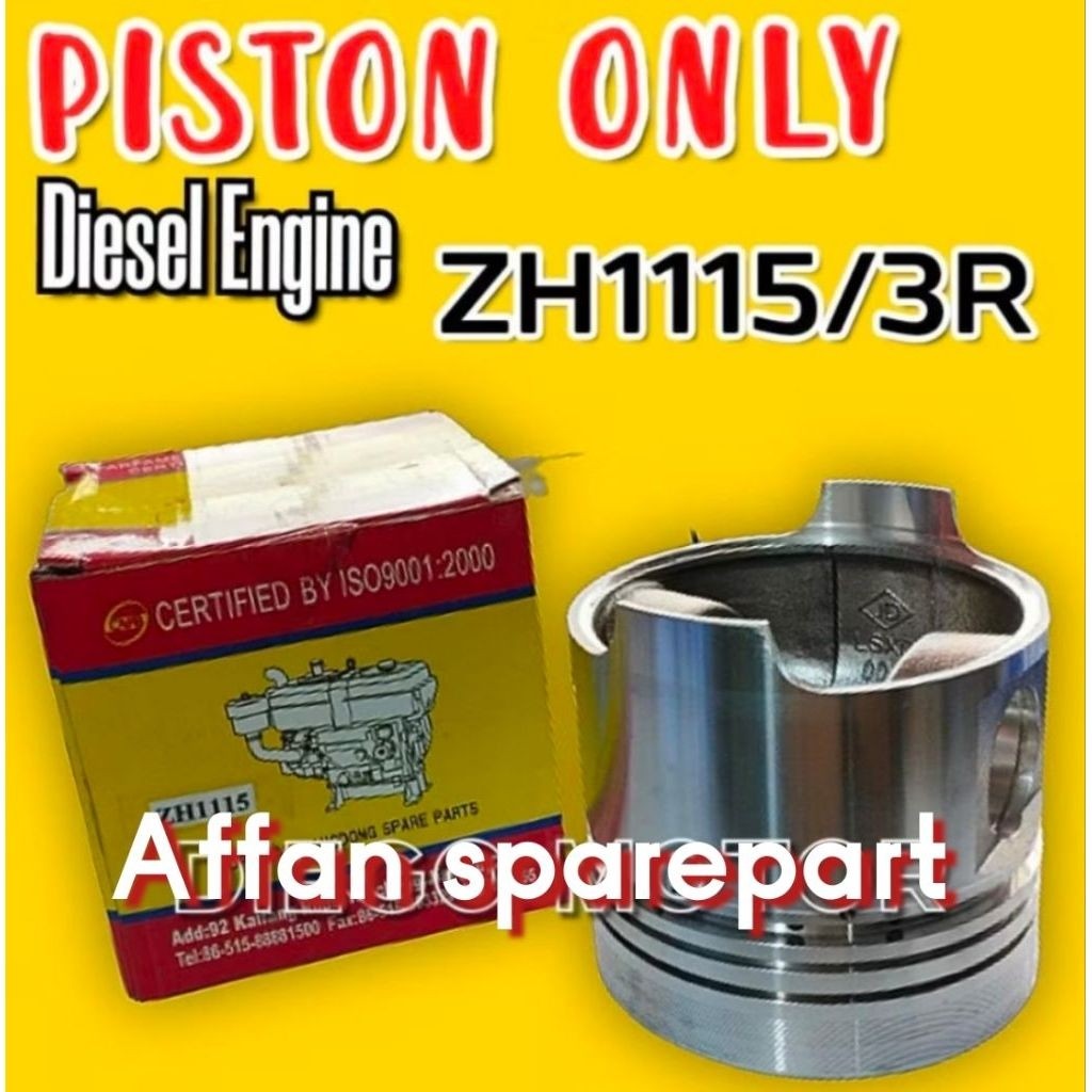 ZH 1115 PISTON ONLY SEHER MESIN DIESEL PENGERAK JIANGDONG ZH 1115 . 3 RING ( 23PK & 24PK ) ORIGINAL 