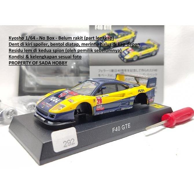 KYOSHO 1/64 FERRARI RACING F40 GTE NO 28 KUNING BIRU NO BOX HS99