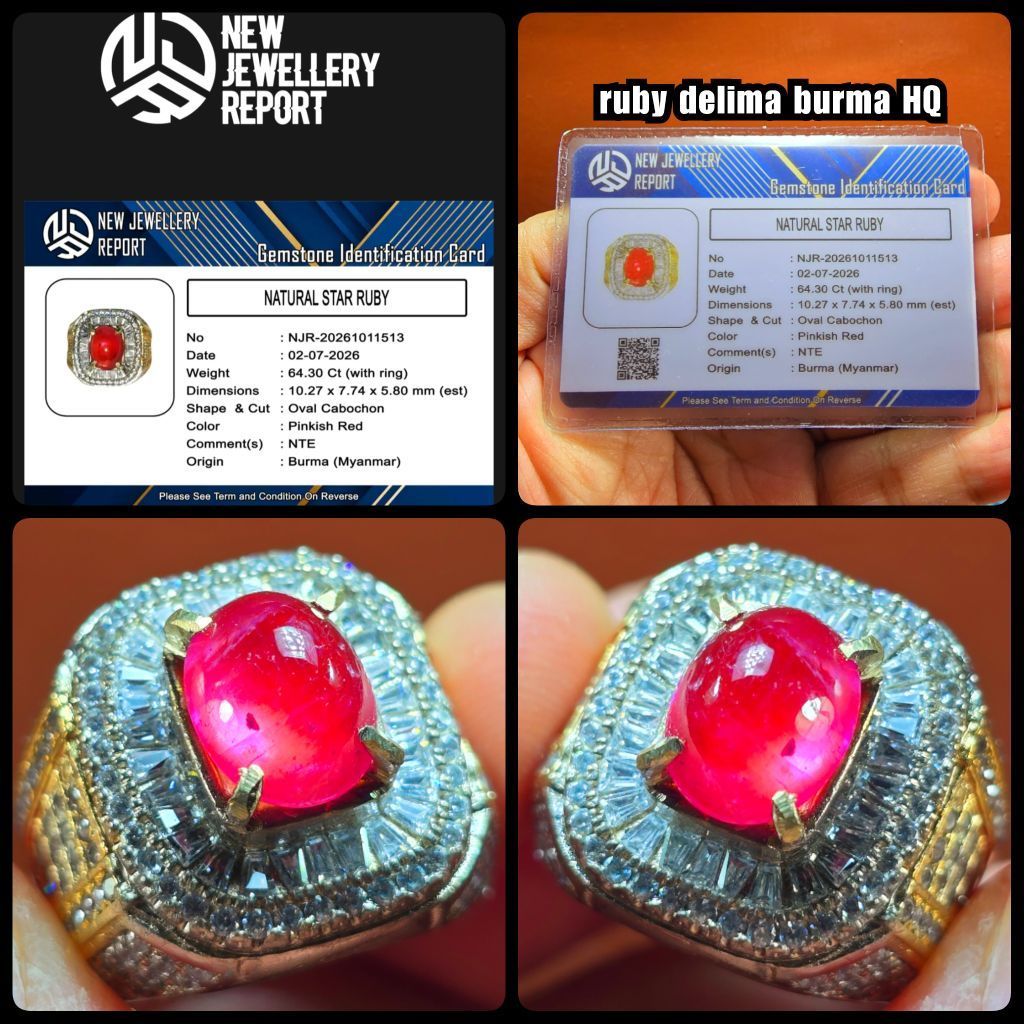 ASLI CINCIN PERMATA RUBY DELIMA BURMA NTE