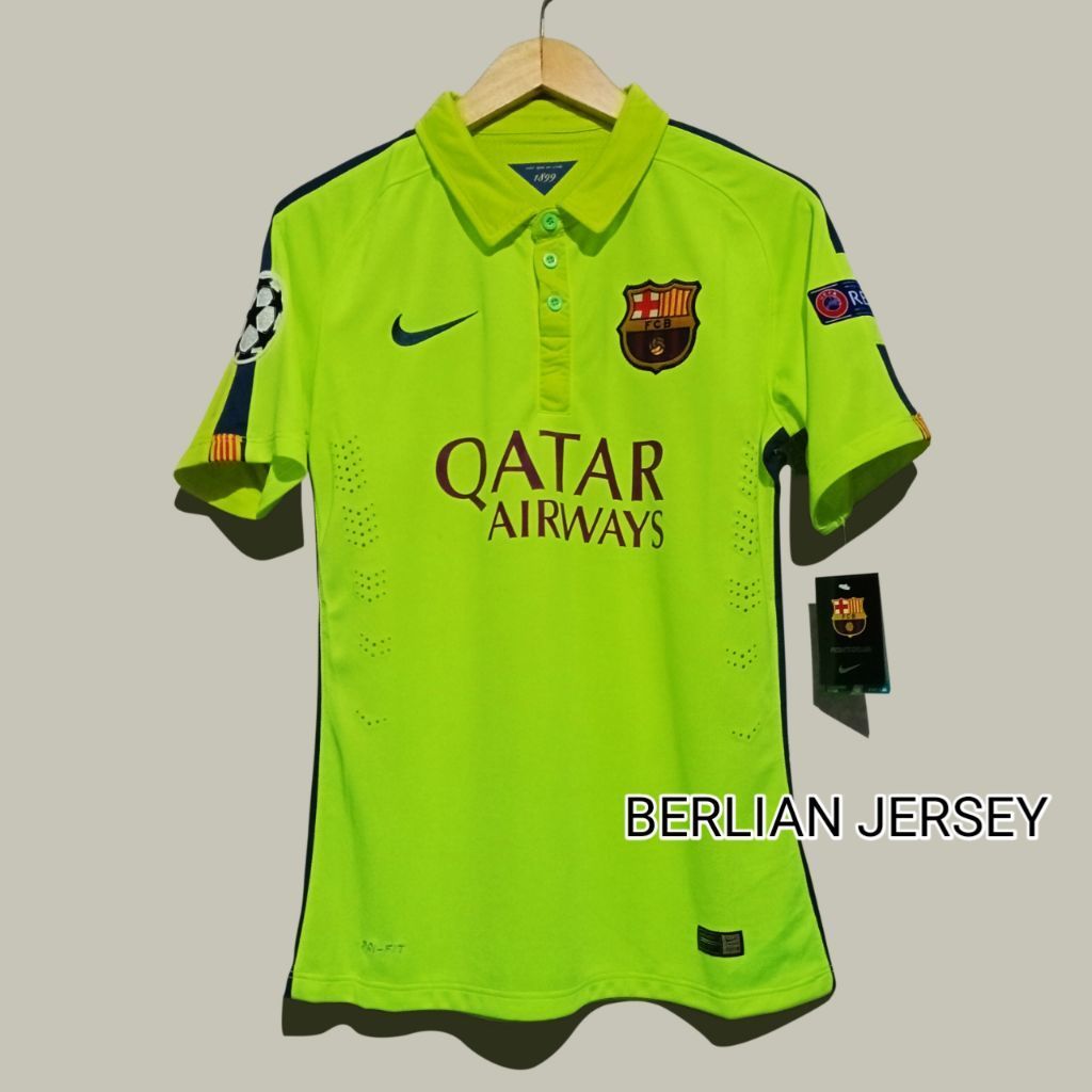 Jersey Player Issue Barcelona Third 2014/2015 Grade Ori Full Patch UCL