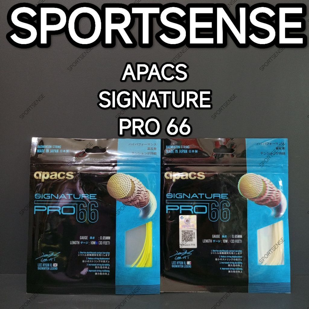 Senar Strings Badminton Bulutangkis Apacs Signature Pro 66 0,65mm 10m Original