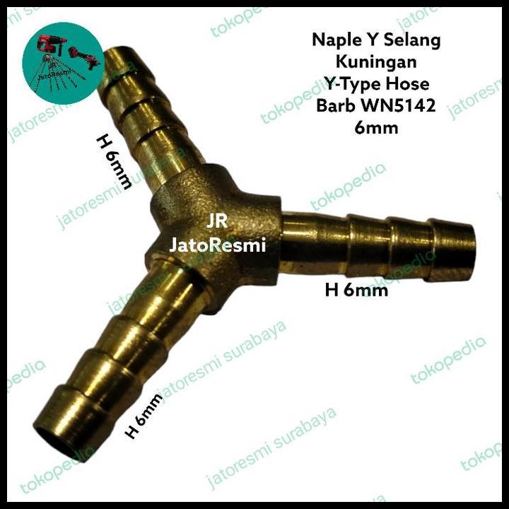 TERBARU NAPLE Y SELANG KUNINGAN Y-TYPE HOSE BARB WN5142 HOSE 6MM