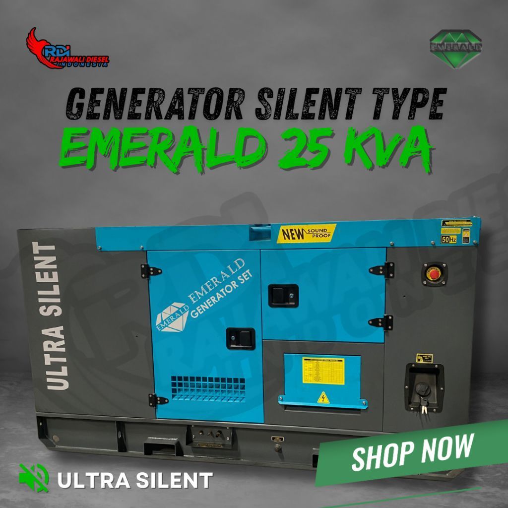 GENSET EMERALD INDUSTRIAL 25 KVA 20000 WATT SOLAR