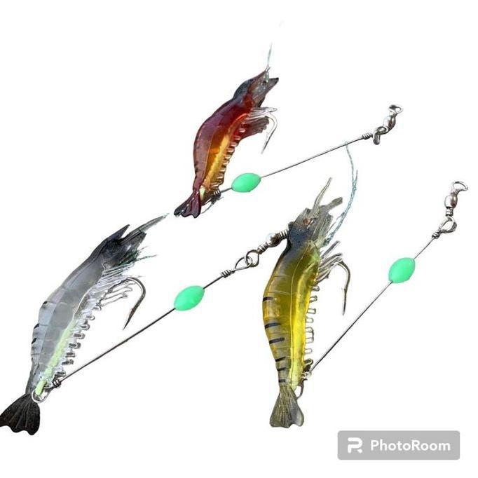 UDANG BUATAN + KAIL Untuk Umpan Casting Ikan