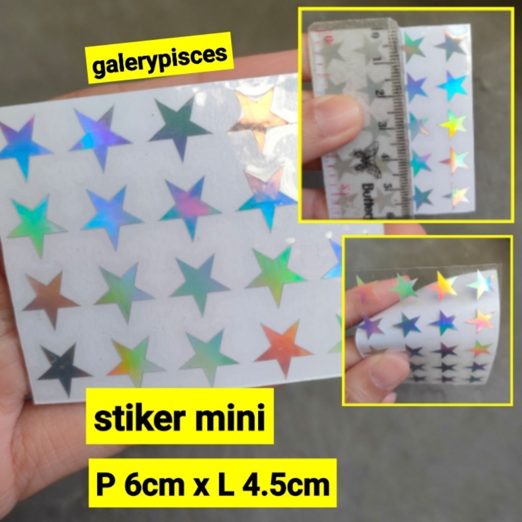 stiker bintang mini lucu cute