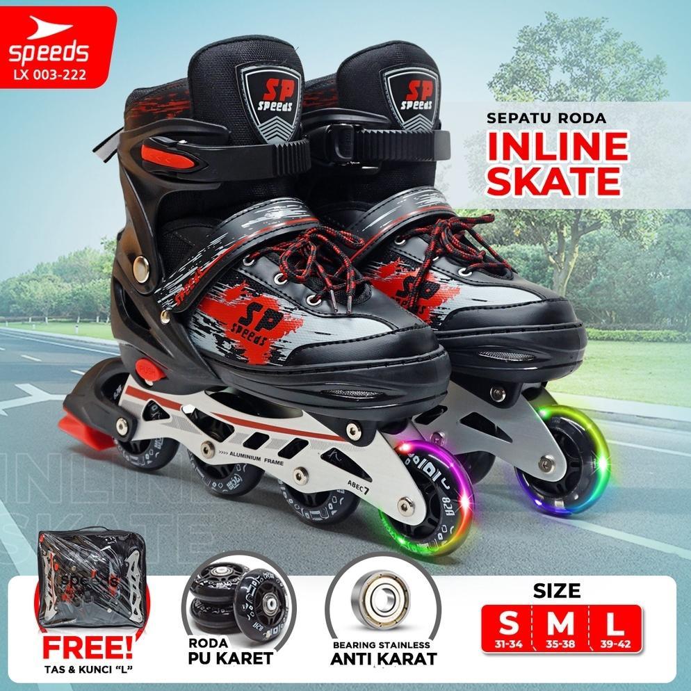 SPEEDS Sepatu Roda Anak / Remaja / Dewasa Inline Roller Skate Roda Karet Roller Skate 003