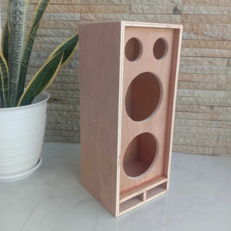 Box Speaker 10 inch Double + 2 Lubang Tweeter 3 inch