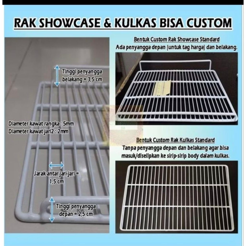 Rak Showcase Polytron Sanken Rak Kulkas Ambalan Showcase