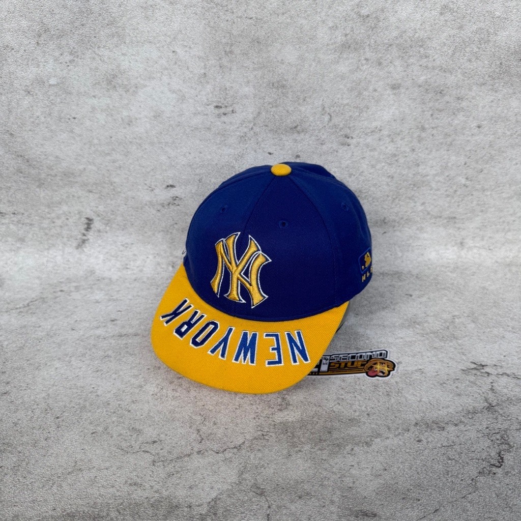 Topi MLB NY Biru Kuning Anak Second