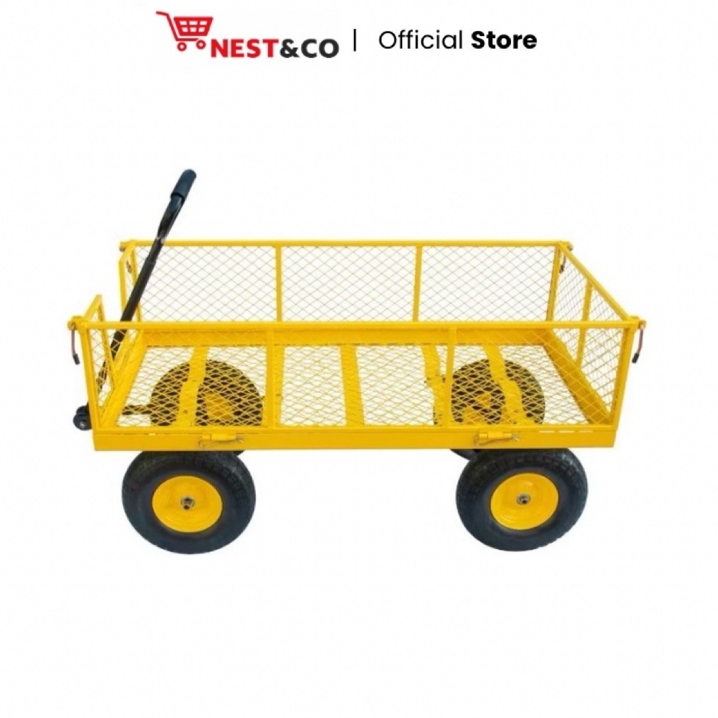 Krisbow Troli Barang Multifungsi 500 Kg - Kuning Alat Pengangkut Barang Dengan Roda Wheels Cart Trol
