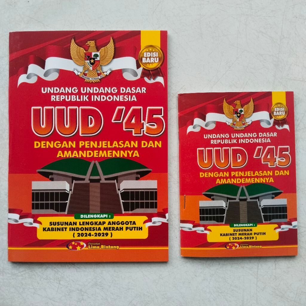 Buku UUD 1945 & Amandemen Lengkap Edisi Terbaru Ukuran Saku dan Besar