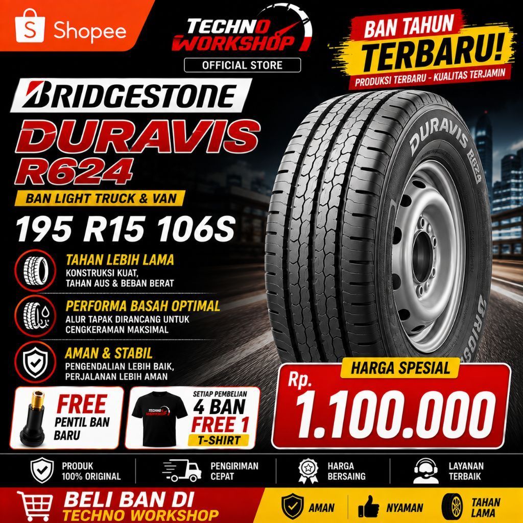 BRIDGESTONE DURAVIS R624 195 R15
