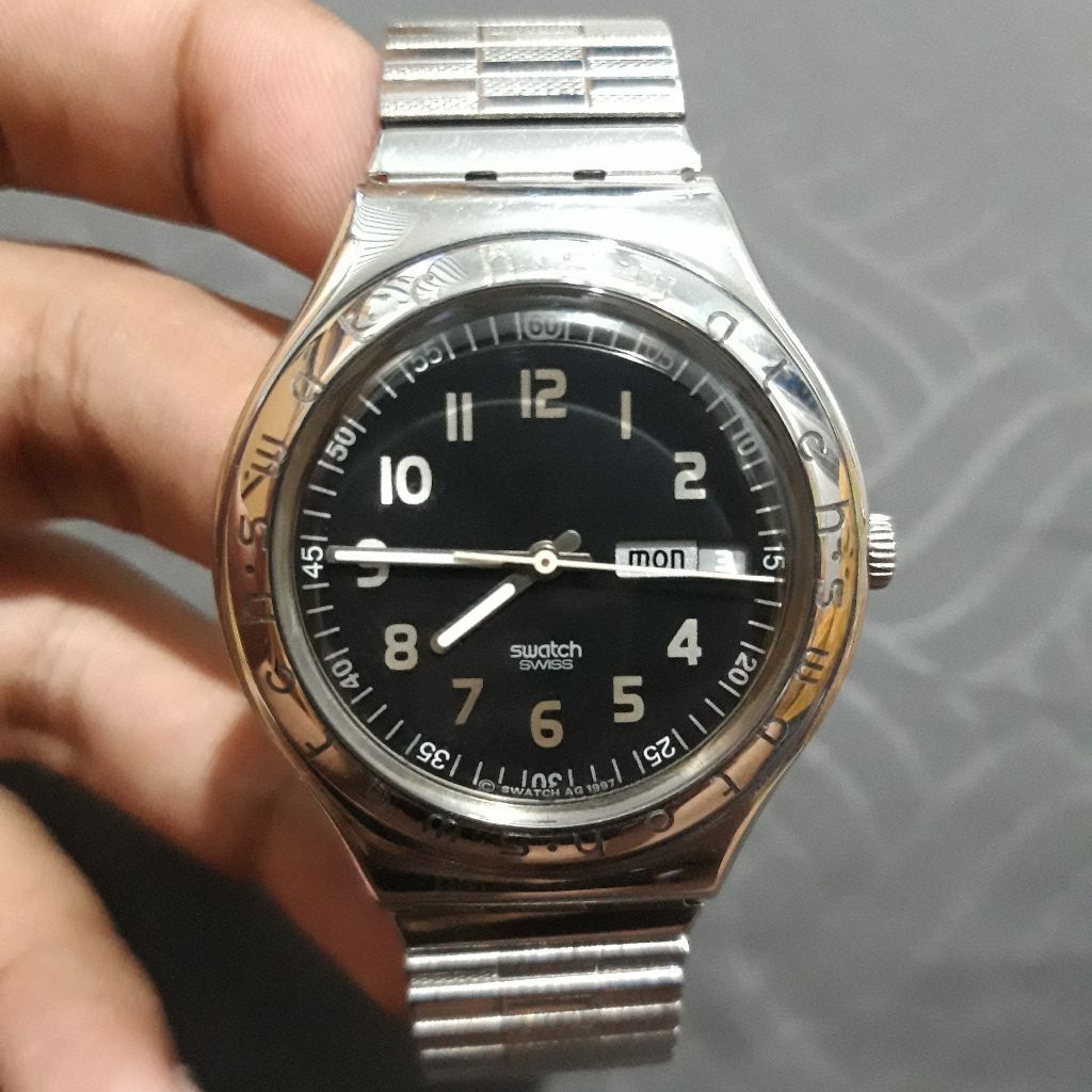 Jam Tangan Swatch Irony Black Dial
