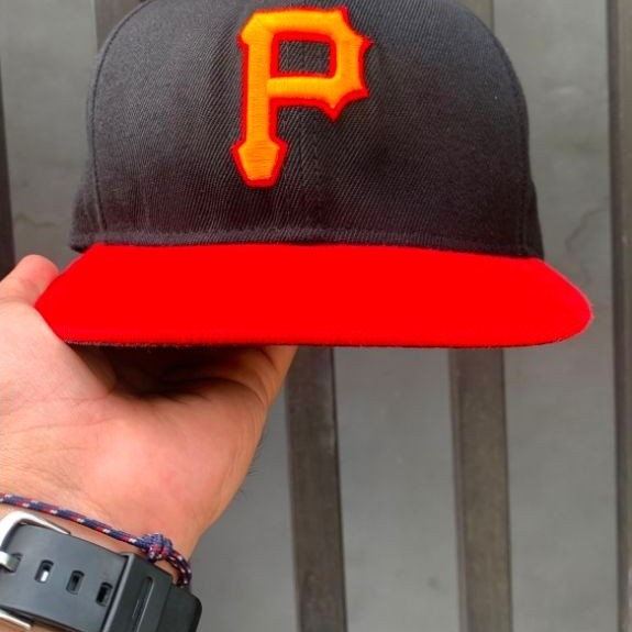 Topi New Era Pittsburgh Pirates MLB Players On Field Cap Authentic Collection Cap Hat Men's 7 3/8