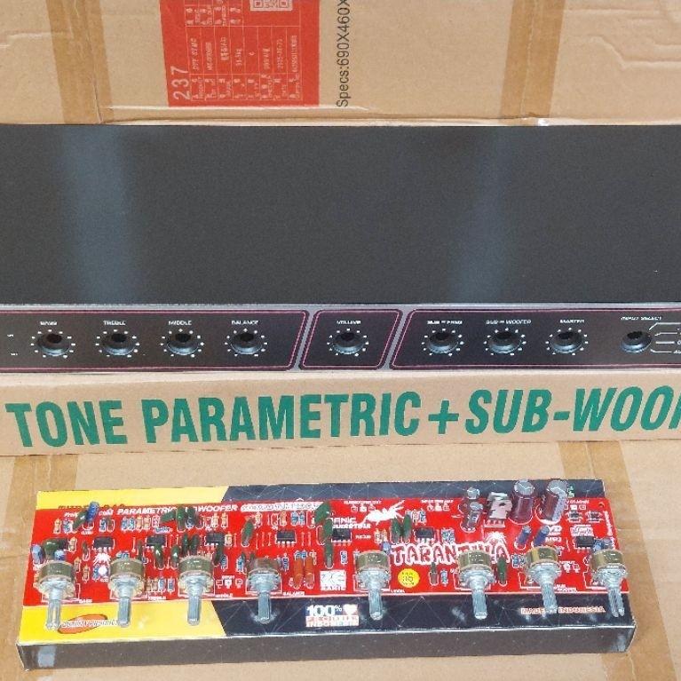 Kit Dan Box Tone Control Parametrik Subwoofer Stereo