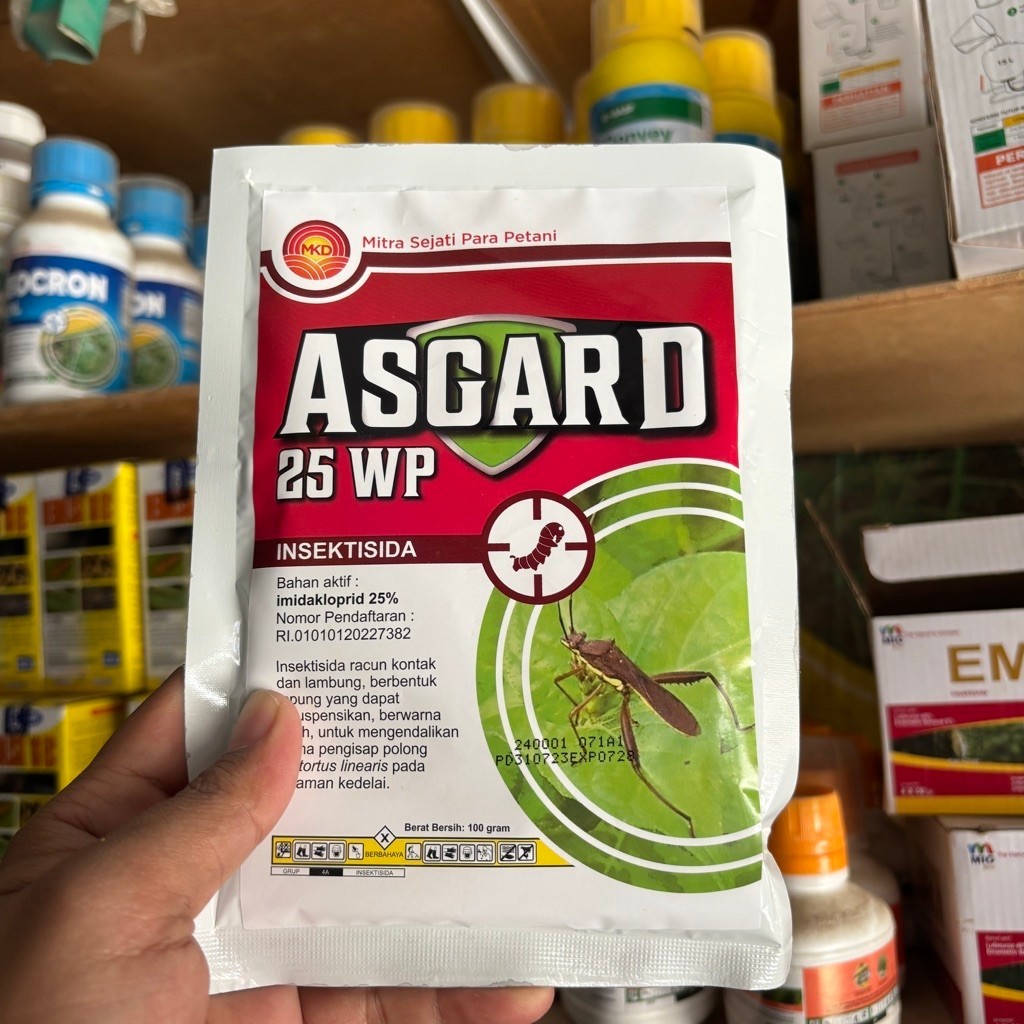 Asgard 25 WP 100 Gram Insektisida Imidacloprid 25% Ampuh Atasi Oteng-Oteng Walang Sangit Hama Pengis
