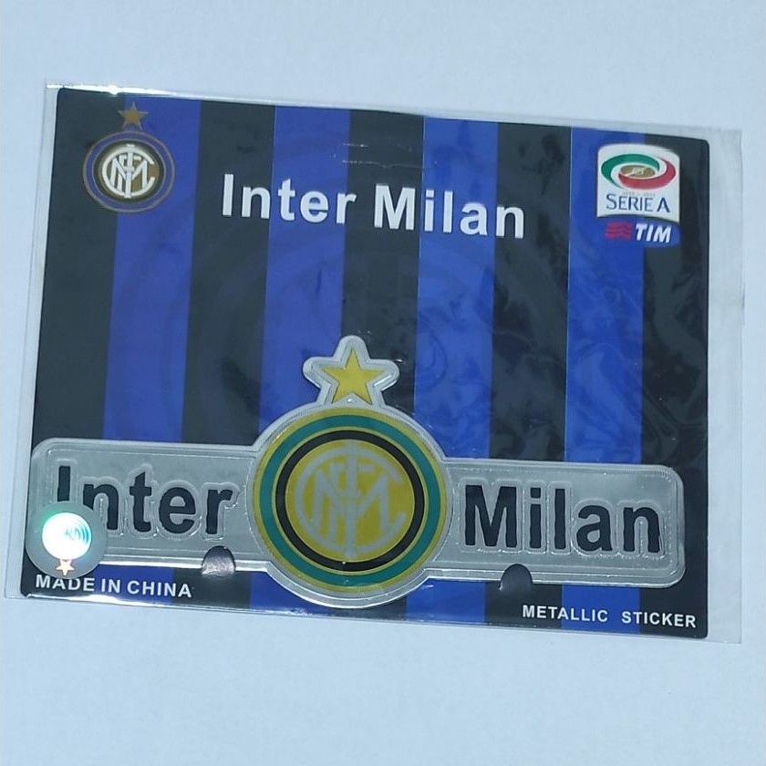 Stiker metal club bola INTER MILAN