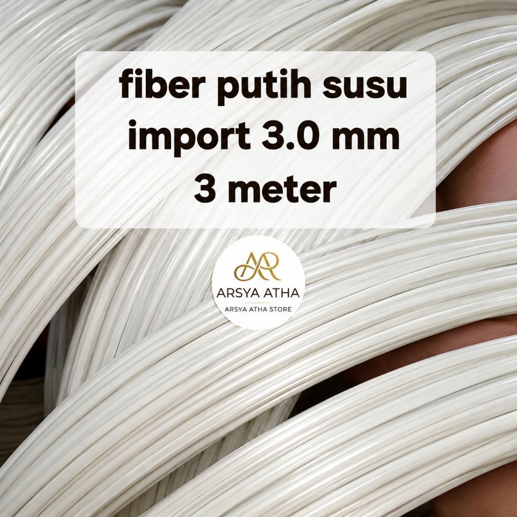 Fiber inport Putih Susu 3.0 3.5 mm 3 Meter buat layangan naga layangan terbang serbaguna