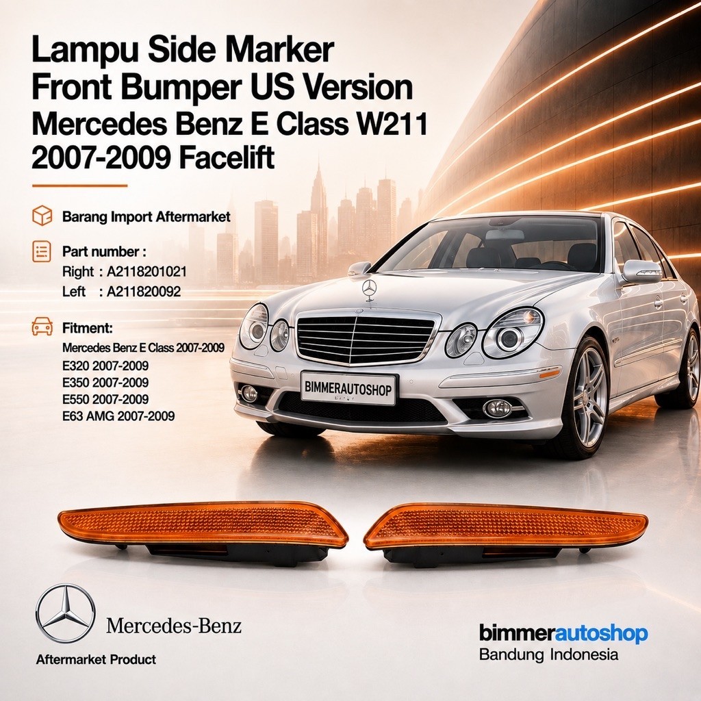 Lampu Sein Side Marker Mercedes Benz W211 Facelift (2007-2009)