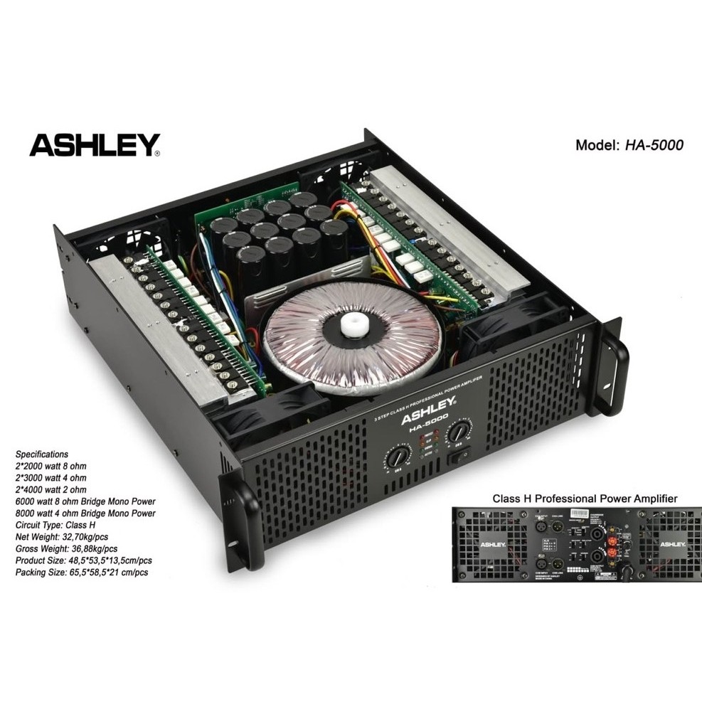 Power Ashley HA 5000 Original amplifier Ashley HA5000 class H