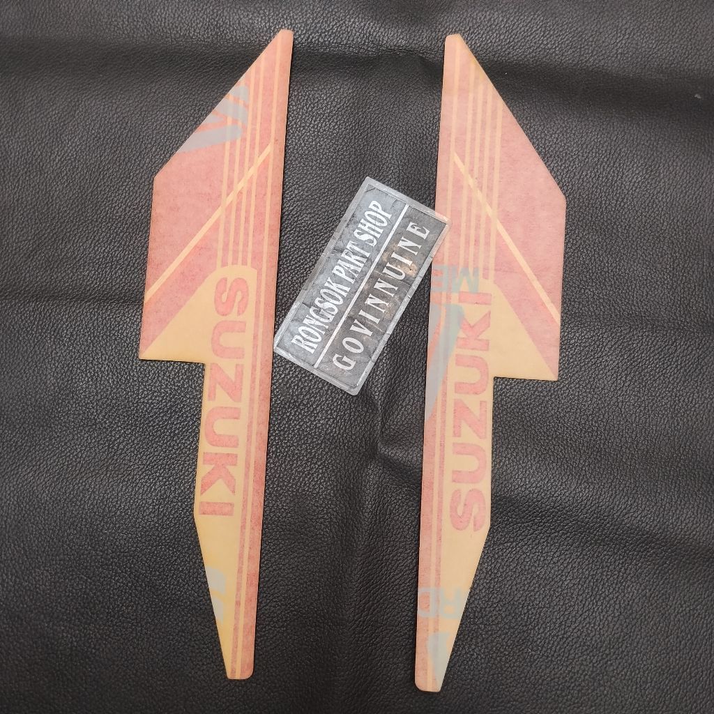 striping stiker sticker tangki tengki suzuki rc100 sprinter merah ori asli