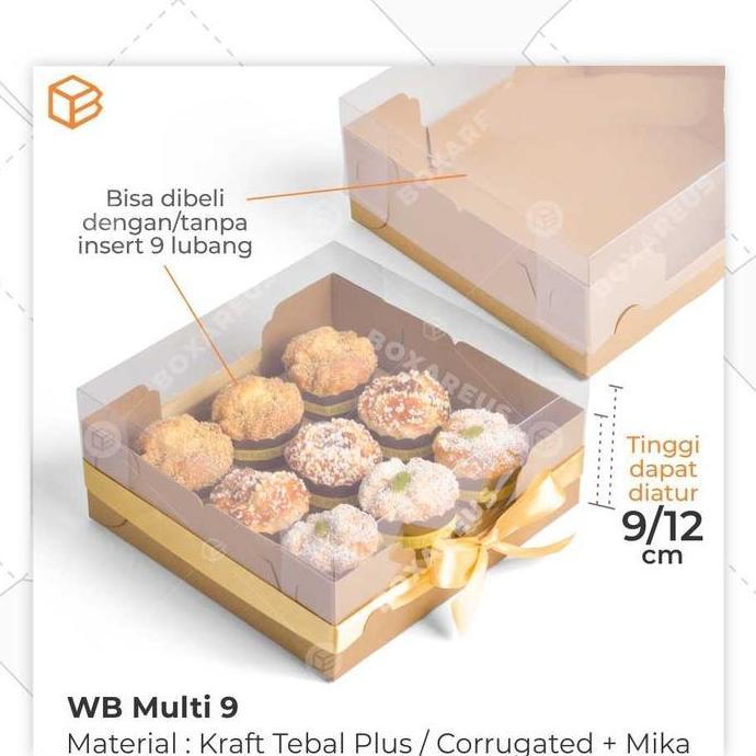 Plastik- Box Kue Tutup Mika 25X25 Cm - Tinggi Adjustable