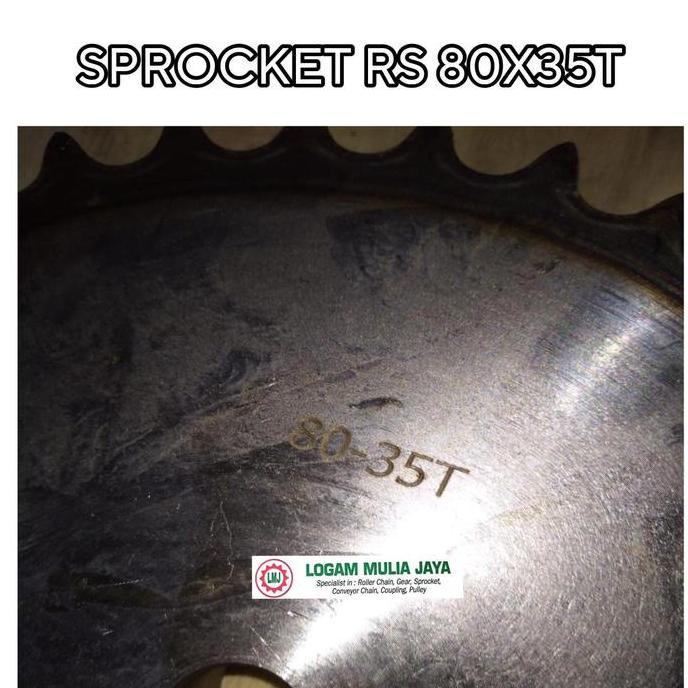 SPROCKET RS 80 SINGLE GI 35 SPROCKET RS 80X35T GEAR GIR RS 80X35T RS